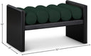 Waverly - Bench With Black Frame - Meridian Furniture - Upholstered Benches - Elite Enclave Home