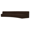 Naomi - 2 Piece Concave Modular Sectional - Dark Brown - Moe's Home Collection - Stationary Sectionals - Elite Enclave Home
