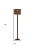 Metal Bedside Table Lamp With Orange And Black Drum Shade - Orange And Black