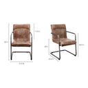 Ansel - Leather Arm Chair (Set of 2) - Grazed Brown - Moe's Home Collection - Chair Sets - Elite Enclave Home