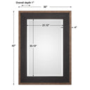 Staveley - Rustic Mirror - Black