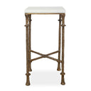 Penelope - Marble Accent Table - Brass / White