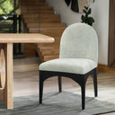 Waldorf - Chenille Dining Side Chair With Black Legs - Meridian Furniture - Side Chairs - Elite Enclave Home