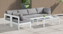 Nizuc - Outdoor Patio 5 Piece Modular Sectional With White Frame - Meridian Furniture - Stationary Sectionals- Elite Enclave Home