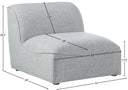 Miramar - Armless Chair - Meridian Furniture - Stationary Chairs - Elite Enclave Home