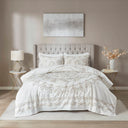 Violette - 3 Piece Tufted Coverlet Set - Ivory / Taupe