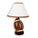 Football Shaped Table Lamp With Shade - Dark Brown White
