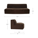 Naomi - Convex Sofa - Dark Brown - Moe's Home Collection - Stationary Sofas - Elite Enclave Home