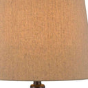 Metal Two Light Table Lamp With Brown Empire Shade - Brown - HomeRoots - Table Lamps - Elite Enclave Home