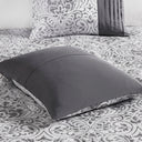 Emilia - 12 Piece King Jacquard Comforter Set With Bed Sheets - Silver