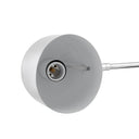 22" Iron Desk Table Lamp With Silver Metallic Bell Shade - Silver Metallic
