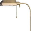 Adjustable Traditional Shaped Floor Lamp With Bronze Square Shade - Brass - HomeRoots - Floor Lamps - Elite Enclave Home
