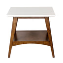 Parker - End Table - Off - White / Pecan - Madison Park - End Tables - Elite Enclave Home