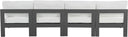 Nizuc - Outdoor Patio 4 Seat Armless Modular Sofa With Gray Frame - Meridian Furniture - Stationary Sectionals- Elite Enclave Home