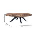Parq - Oval Coffee Table - Brown - Moe's Home Collection - Coffee Tables - Elite Enclave Home