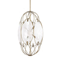 Valencia - 6 Light Glass Panel Pendant - Gold / White - Uttermost - Pendant Lighting- Elite Enclave Home