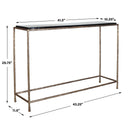 Ovard - Minimalist Metal Console Table - Brass