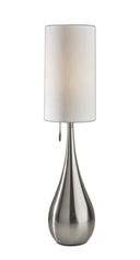 Metal Teardrop Table Lamp - Brushed Steel