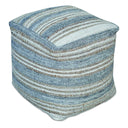 Uttermost Mesick Handwoven Pouf – gray handwoven fabric with cream & natural tones, light gray pouf ottoman
