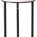 Wood Floor Lamp With Circular USB Charging Station Shelf - Black - HomeRoots - Floor Lamps - Elite Enclave Home