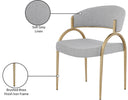 Privet - Dining Chair (Set of 2) - Gold Base - Meridian Furniture - Chair Sets - Elite Enclave Home