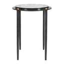 Kennington - Round Glass Accent Table - Black / Brass / Bronze