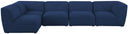 Miramar - 5 Piece Modular Sectional - Meridian Furniture - Stationary Sectionals - Elite Enclave Home