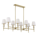 Arques - 8 Light Linear Chandelier - White / Gold - Uttermost - Chandeliers- Elite Enclave Home