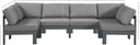 Nizuc - Outdoor Patio 6 Piece Modular Sectional With Gray Frame