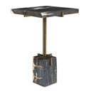 Rowman - Petrified Wood Accent Table - Bronze - Uttermost - Accent Tables- Elite Enclave Home