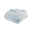 Lucy - Clip Jacquard Comforter Set - Blue