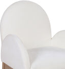 Waldorf - Chenille Dining Arm Chair With Natural Legs - Meridian Furniture - Arm Chairs - Elite Enclave Home