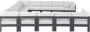 Nizuc - Outdoor Patio 13 Piece Modular Sectional With Gray Frame