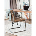 Ansel - Leather Dining Chair (Set of 2) - Grazed Brown - Moe's Home Collection - Chair Sets - Elite Enclave Home
