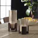 Fluted Fire - Cylinder Candleholders (Set of 2) - Bronze - Uttermost - Candles & Holders - Elite Enclave Home