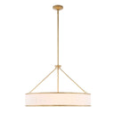Algiers - 8 Light Drum Pendant - Gold / White - Uttermost - Pendant Lighting- Elite Enclave Home
