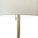 Floor Lamp Classic Silhouette - Brass / White - HomeRoots - Floor Lamps - Elite Enclave Home