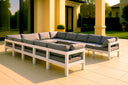 Nizuc - Outdoor Patio 12 Piece Modular Sectional With White Frame - Meridian Furniture - Stationary Sectionals- Elite Enclave Home