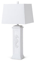 Table Lamp Coastal With White Shade (Set of 2) - White