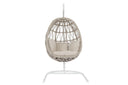 Dana - Rope Hanging Club Chair, With Self Welt - Linen Canvas