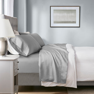 1000 Thread Count - Full HeiQ Smart Temperature Blend 4 Piece Sheet Set - Gray