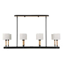Franconia - 8 Light Pendant - Black / White