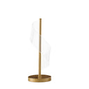 Modern Swirl Metal And Acrylic LED Table Lamp - Gold
