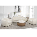 Capra - Art Deco White Swivel Chair