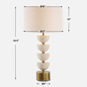 Hemisphere - Travertine Table Lamp - Beige