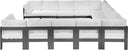 Nizuc - Outdoor Patio 12 Piece Modular Sectional With Gray Frame