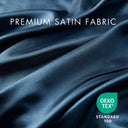 Satin - 6 Piece Queen Luxury Sheet Set - Midnight Blue