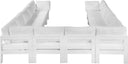Nizuc - Outdoor Patio 12 Piece Modular Sectional With White Frame - Meridian Furniture - Stationary Sectionals- Elite Enclave Home