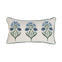 Novel Estate - 14" x 26" NV Belcourt Floral Pillow - Natural / Blue