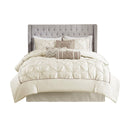 Laurel - King 7 Piece Tufted Comforter Set - Ivory